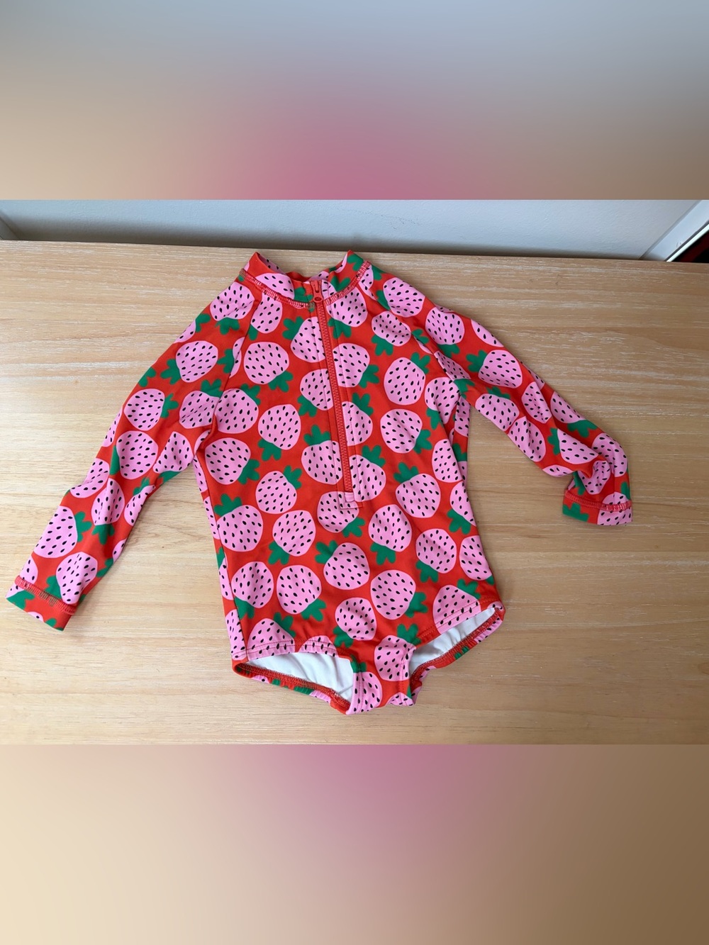 Hanna Andersson strawberry rashguard/swimsuit 2T